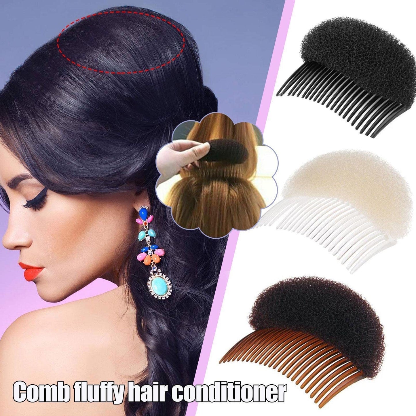 2pcs Women's Hair Styling Accessories - Soft Foam Hair Inserts, Bump Up Pads, Clip Bun Maker, and Braid Tool Beauty & Personal Care DPWOUM