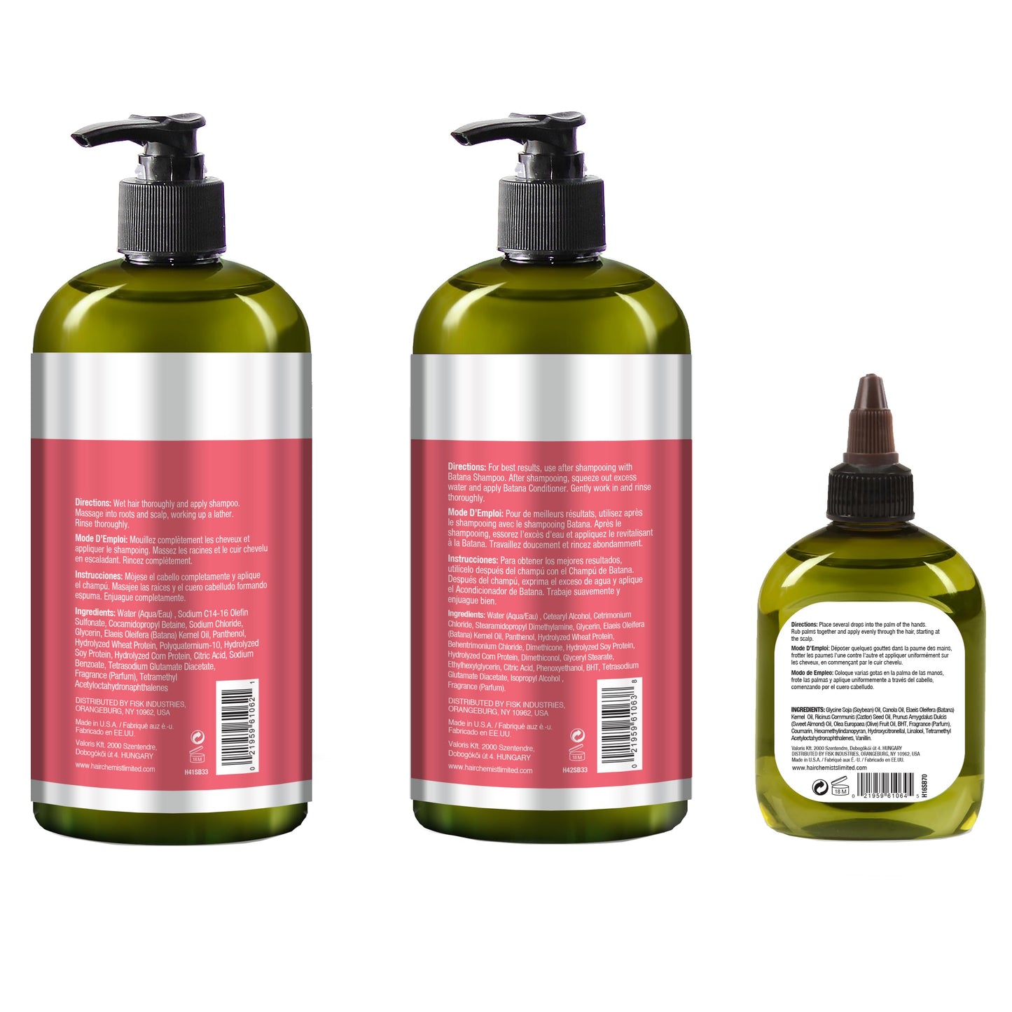 Hair Chemist Strength & Growth Batana Oil Shampoom Conditioner Set 33.8 oz. & Hair Oil 7.1 oz. (3-PC Set) - Batana Shampoo and Conditioner for Hair Beauty & Personal Care Hair Chemist