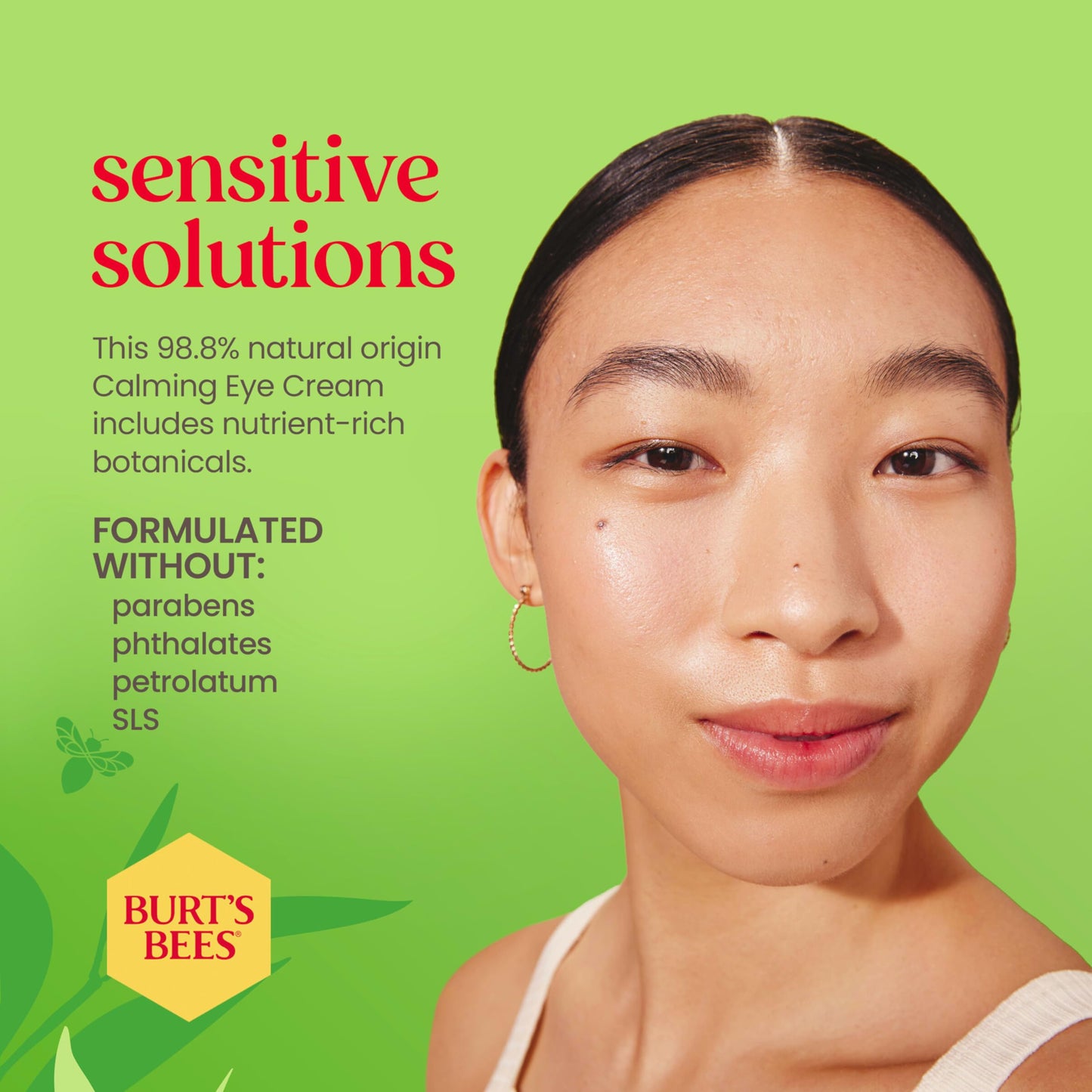 Burt's Bees Calming Eye Cream With Aloe and Rice Milk, Moisturizes Without Causing Redness or Irritation, 98.7 Percent Natural Origin Skin Care, 0.5 Beauty & Personal Care Burt's Bees
