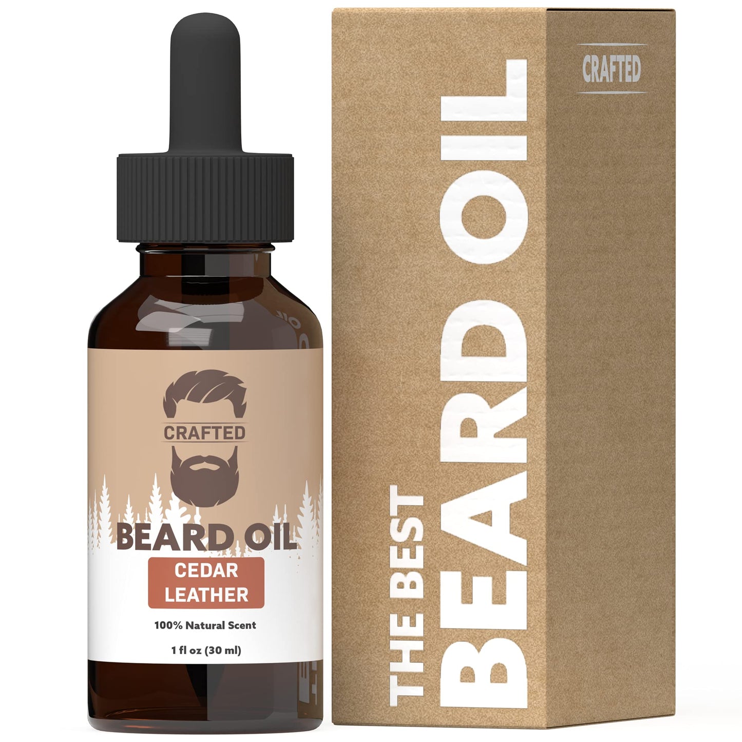 Beard Oil by Crafted Beards - Beard Oil Conditioner - Leave Your Beard Feeling Amazing - All Natural Ingredients - No Residue - Mustache Oil - 1oz Beauty and Personal Care Crafted Beards