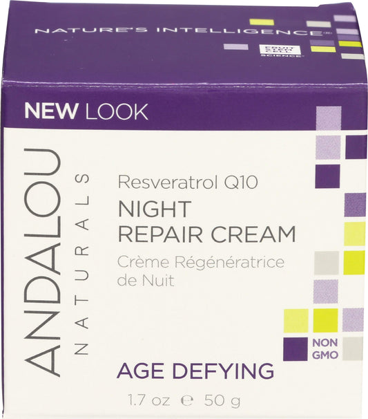 Andalou Naturals Night Crm Repair Resvrtrl Q1 Beauty & Personal Care Andalou Naturals