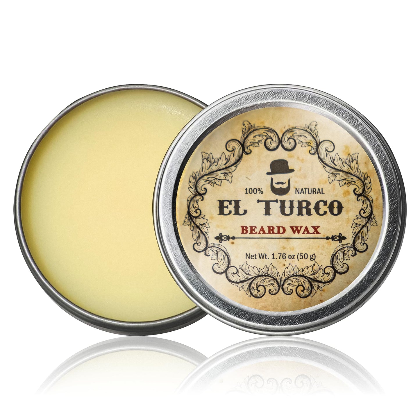 EL TURCO Beard Wax, Strong Hold Natural Styling Wax with Shea Butter & Beeswax, Softens and Defines Unruly Beards, Cedarwood & Grapefruit Oils, Beard Beauty and Personal Care EL TURCO