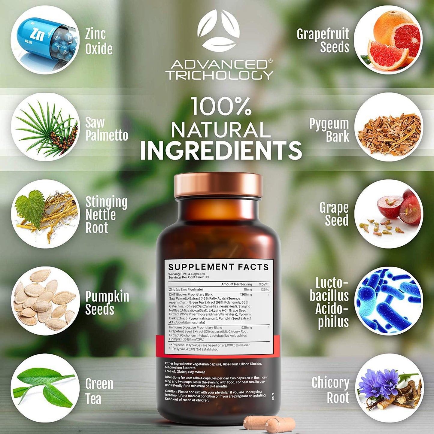DHT Blocker - Hair Growth Supplement for Genetic Thinning for Men and Women | Guaranteed, Backed by 20 Years of Experience in Hair Loss Treatment Beauty and Personal Care Advanced Trichology