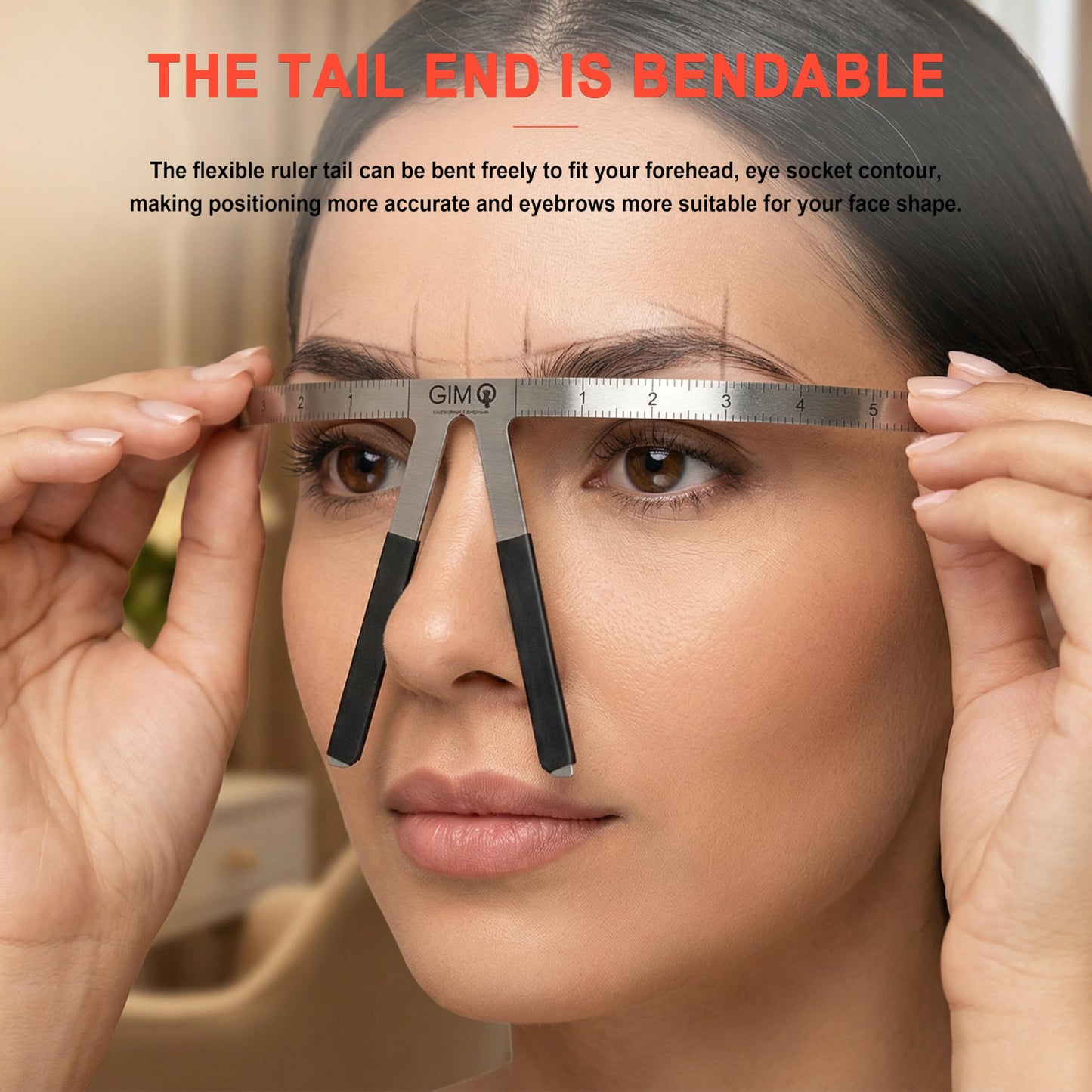 Elitzia Eyebrow Ruler Reusable Permanent Balance Ruler Bendable for Snug Fit the Skin Brow Measuring Shaper Tool Beauty Eyebrow Mapping Makeup Tool Beauty and Personal Care Elitzia