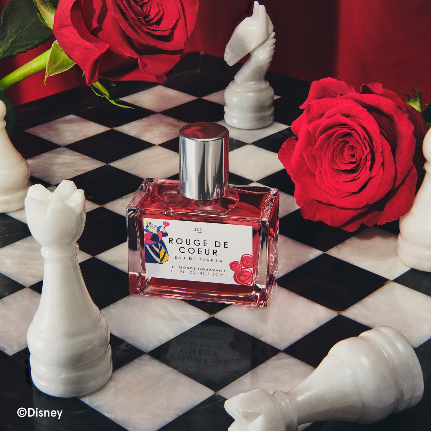 Le Monde Gourmand Disney Alice in Wonderland Rouge de Cœur Perfume Spray Eau de Parfum, Spiced Pink Pepper, Damask Rose & Amber Woods Spray Perfume Beauty & Personal Care Le Monde Gourmand