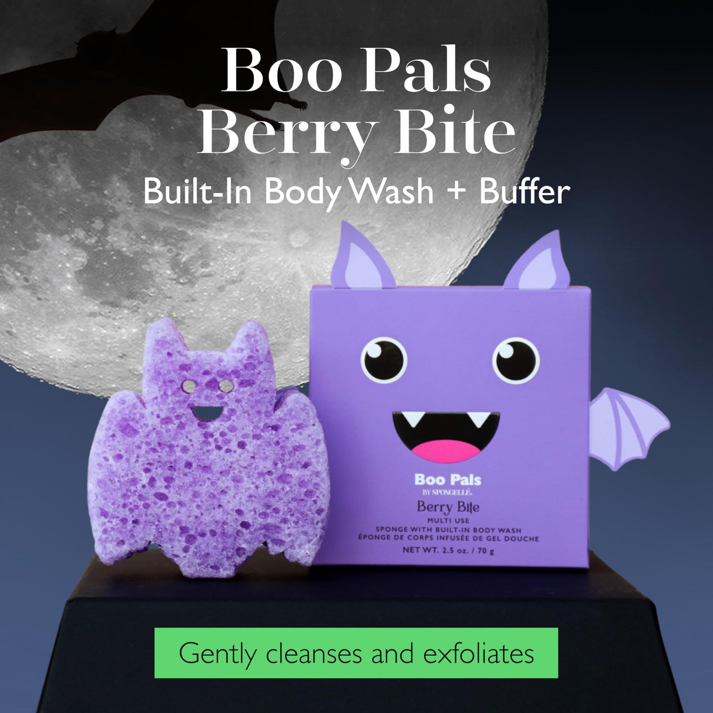 Spongelle Berry Bite Bat - Boo Pals Body Buffer Beauty and Personal Care SPONGELLÉ