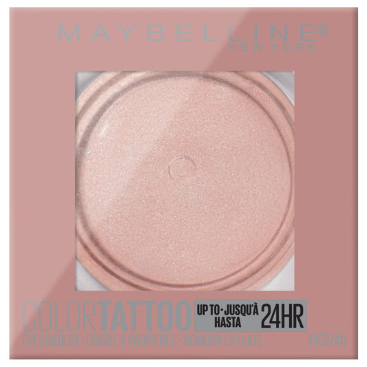 Maybelline Color Tattoo Waterproof Fade Resistant Crease Resistant Blendable Cream Eyeshadow Pots Makeup, Socialite, 0.14 Oz Beauty & Personal Care MAYBELLINE