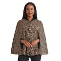 Kasper Petite Animal Print Snap-Front Cape Beauty & Personal Care Kasper