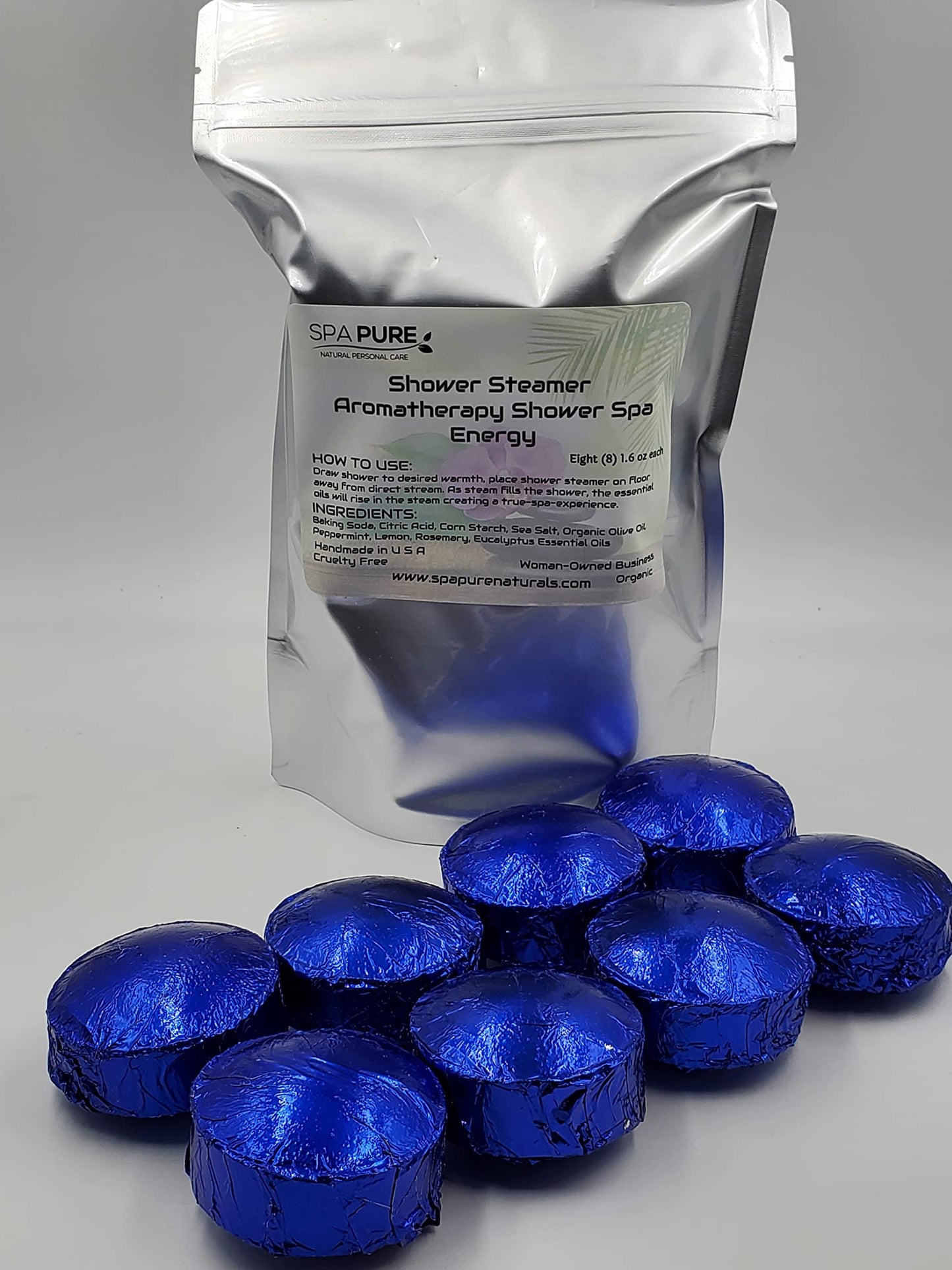 Spa Pure Energy Aromatherapy Shower: Tablets/Steamers/Bombs Made With 100% Natural/Organic Essential Oils - Transform Your Shower - Transform Your… Beauty & Personal Care Spa Pure