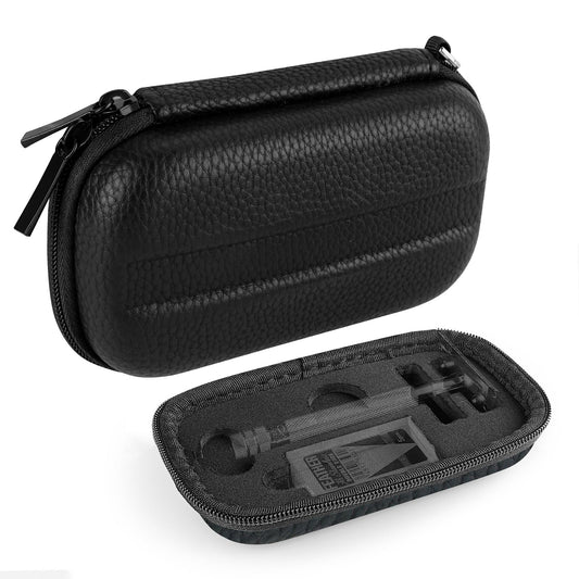 Linkidea Hard Travel Case Compatible with Vikings, Merkur, Shaving Revolution Double Edge Safety Razor, Storage Box Organizer for Safety Razor Beauty and Personal Care Linkidea