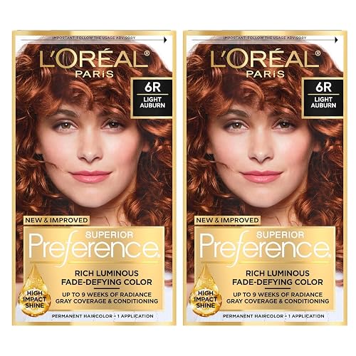 L'Oreal Superior Preference, 6R Light Auburn, Warmer 1 ea (Pack of 2) Beauty & Personal Care L'ORÉAL