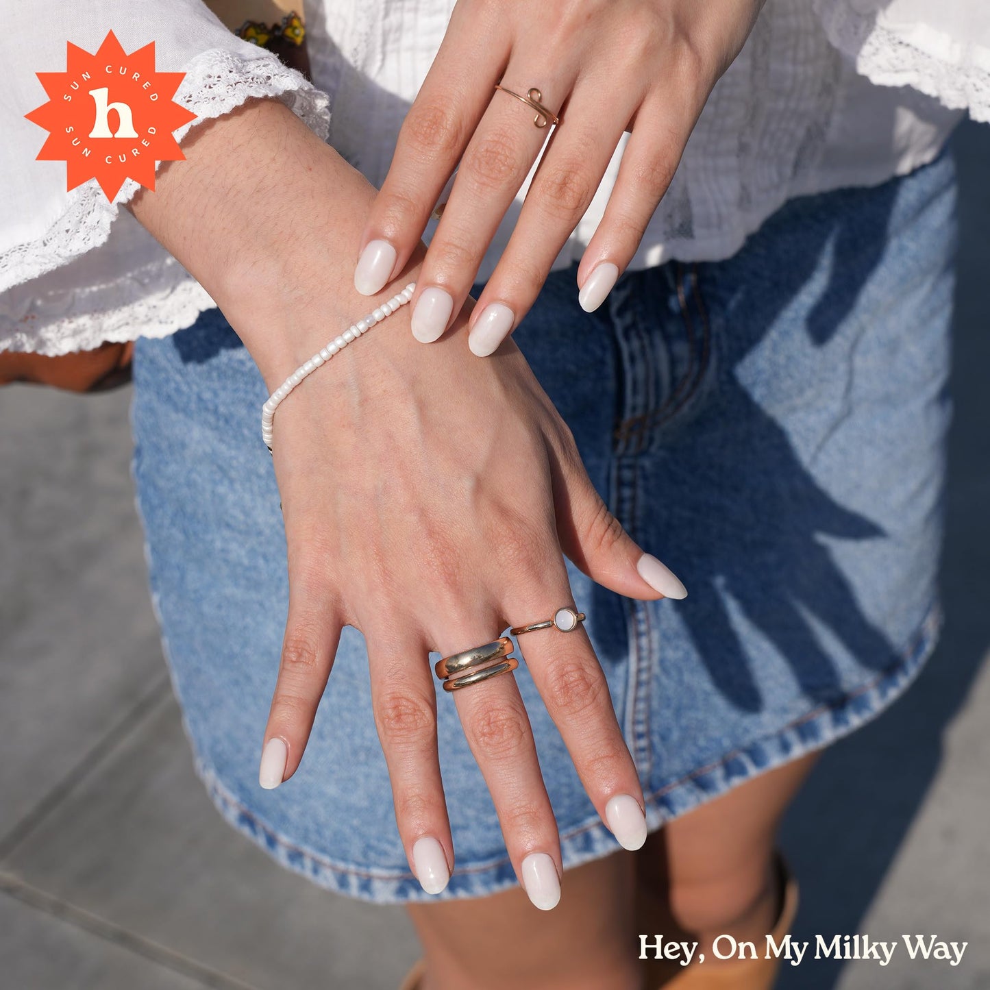 Heyhae Semi Cured Gel Nail Strips | No LED Lamp Needed | White, Jelly | Easy Apply & Remove, Salon Quality | Includes 28 Strips, 2 Prep Pads, Nail Beauty and Personal Care heyhae