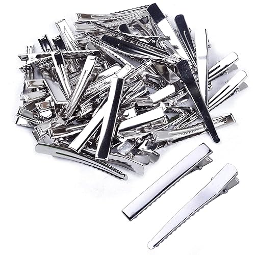 BronaGrand 60pcs Silver Large Long Alligator Hair Clip with Teeth for Arts & Crafts Projects, Dry Hanging Clothing, Office Paper Document Beauty & Personal Care BronaGrand