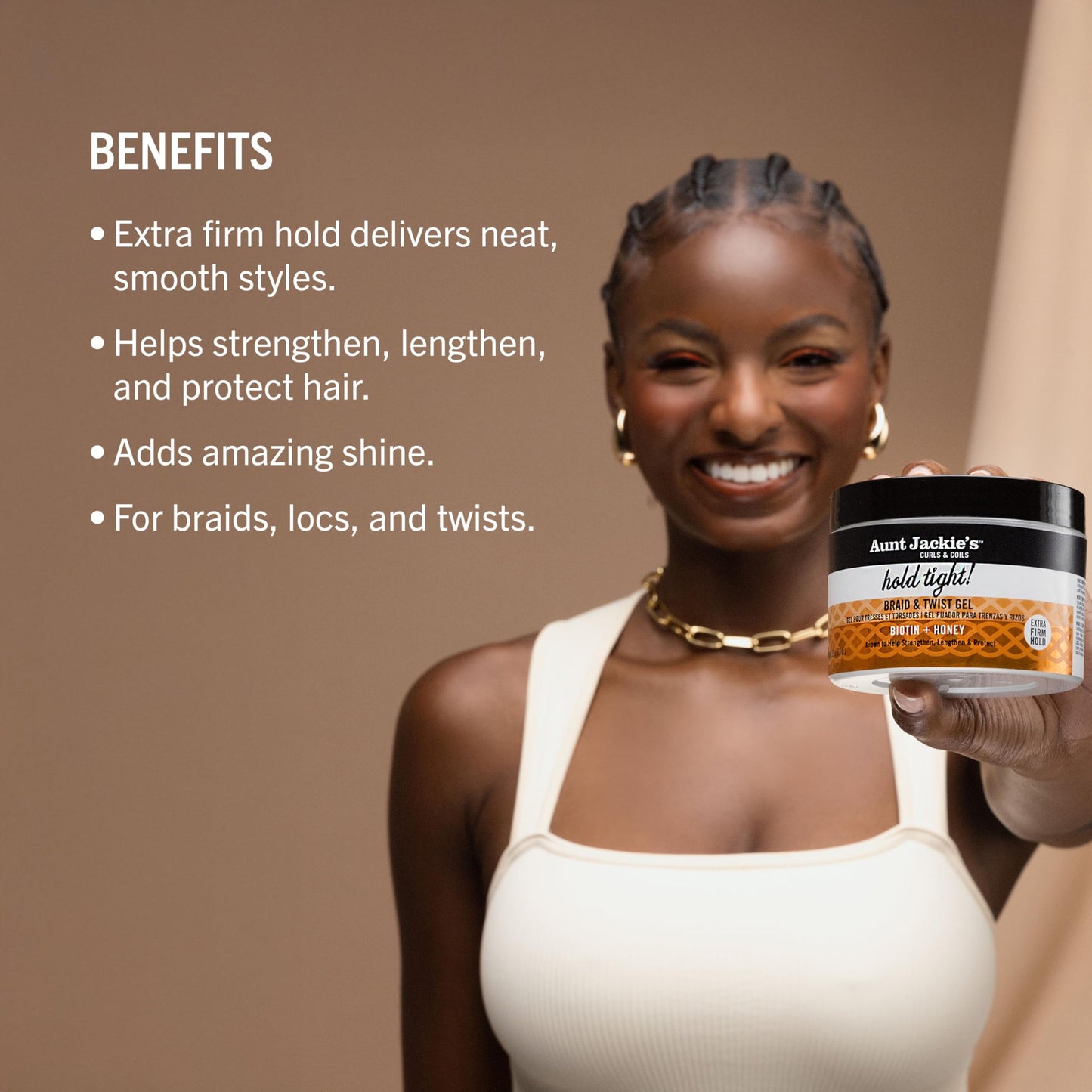 Aunt Jackie's Award-Winning Braid + Twist Collection Hold Tight Braid & Twist Gel with Extra Firm Hold, 7.5oz Beauty & Personal Care Aunt Jackie's
