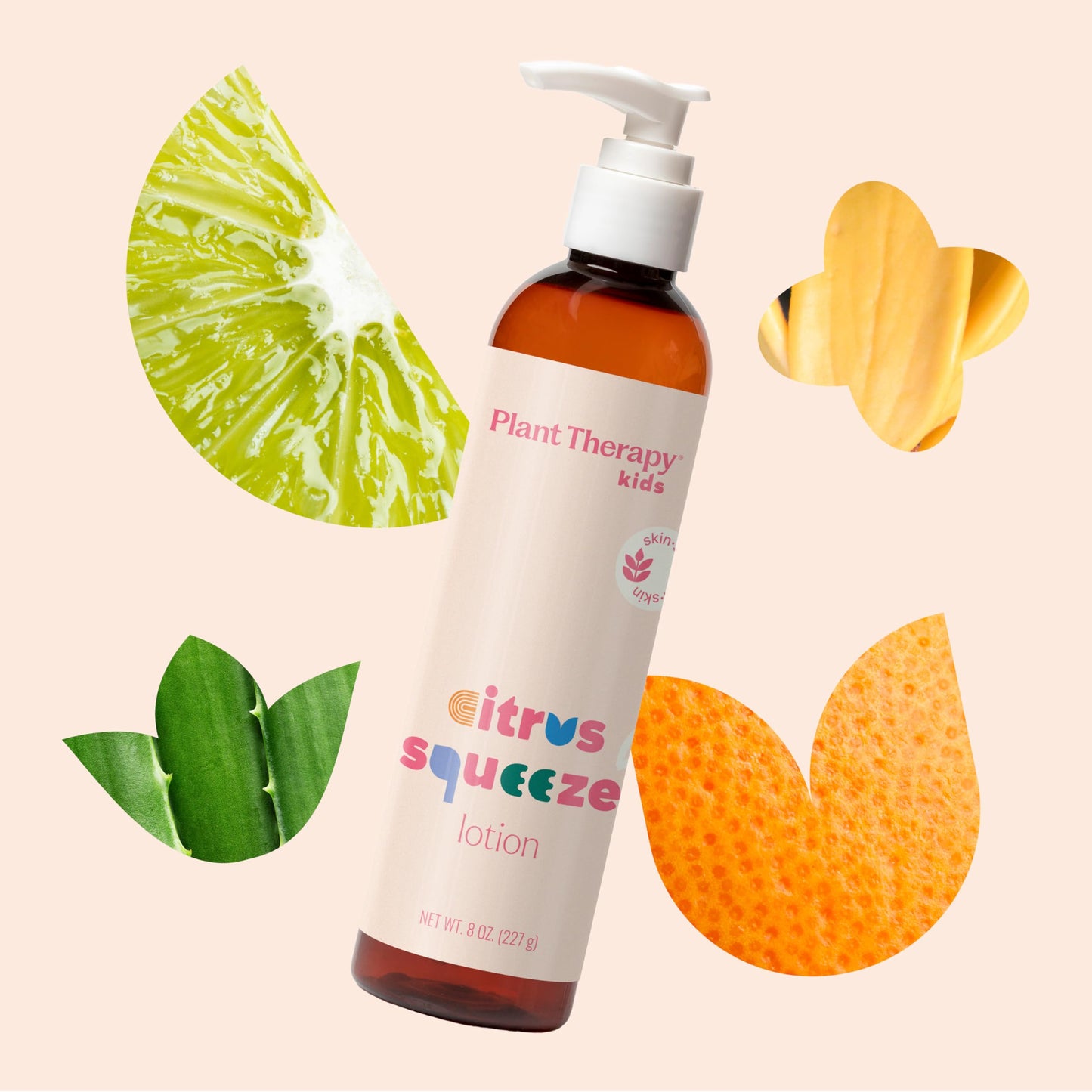 Plant Therapy Kids Citrus Squeeze Lotion 8 oz, Natural Kids Body Lotion with Citrus Essential Oils, Lightweight Daily Moisturizer for Soft, Hydrated Beauty & Personal Care Plant Therapy