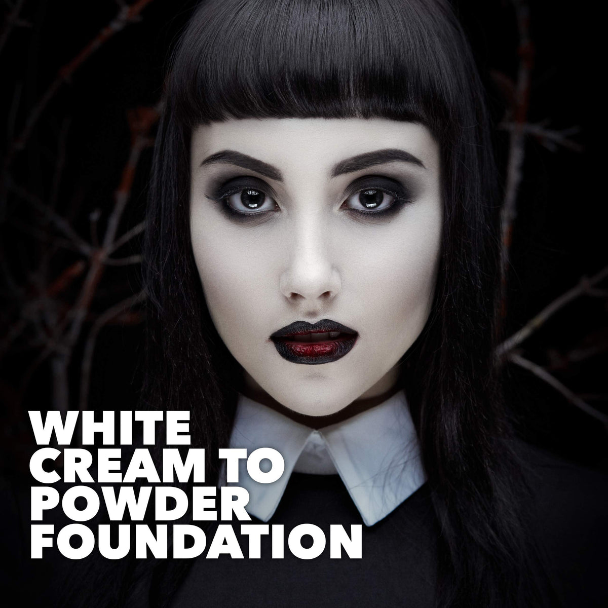 MANIC PANIC Goth White Cream to Powder Foundation - White Foundation for Goth Makeup, Cosplay & Halloween - Full Coverage & Matte Finish Beauty & Personal Care MANIC PANIC