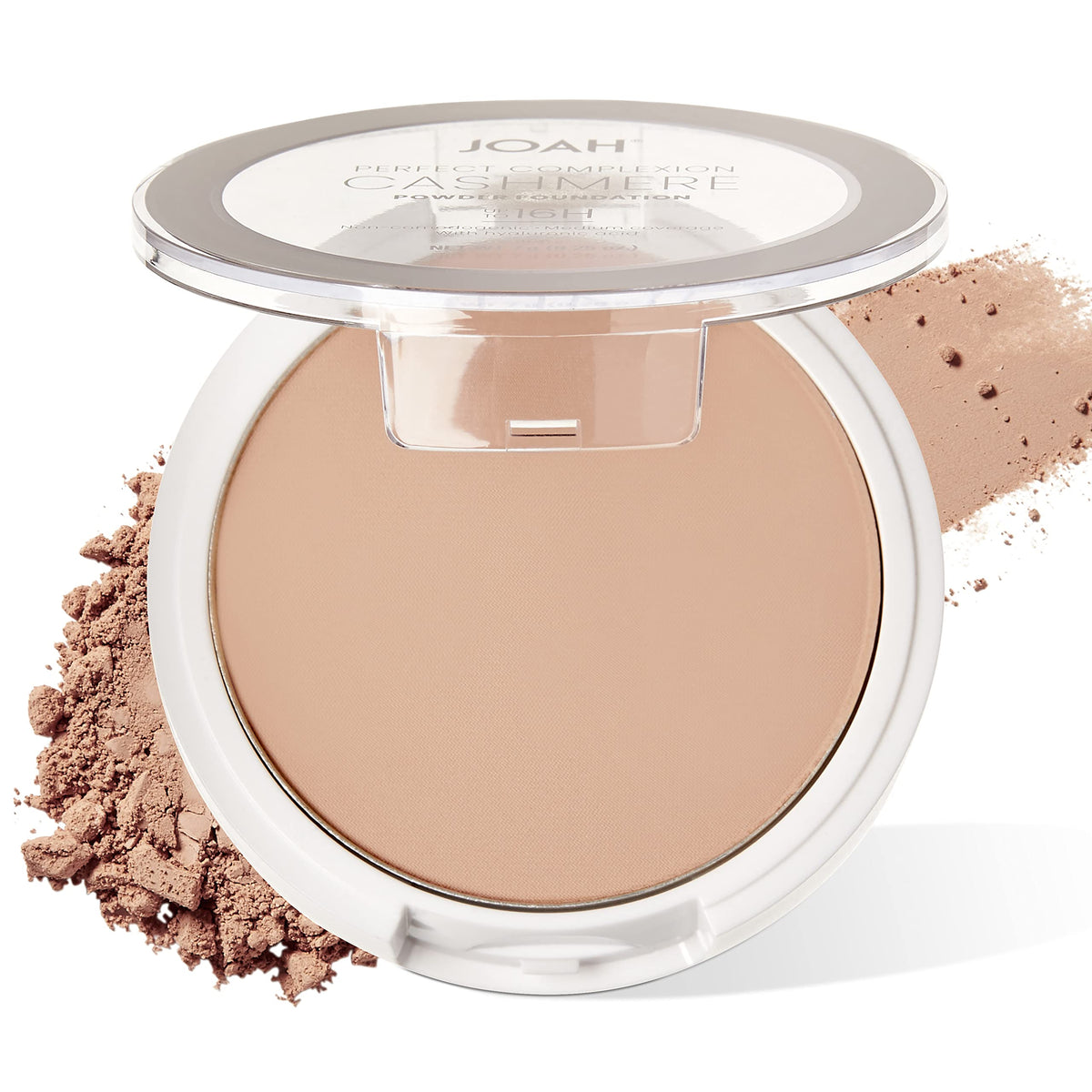 JOAH Perfect Complexion Cashmere Powder Foundation, Medium Face Coverage, Matte Finish, Korean Makeup, Compact Design For Oily & All Skin Types, 16 Beauty & Personal Care JOAH