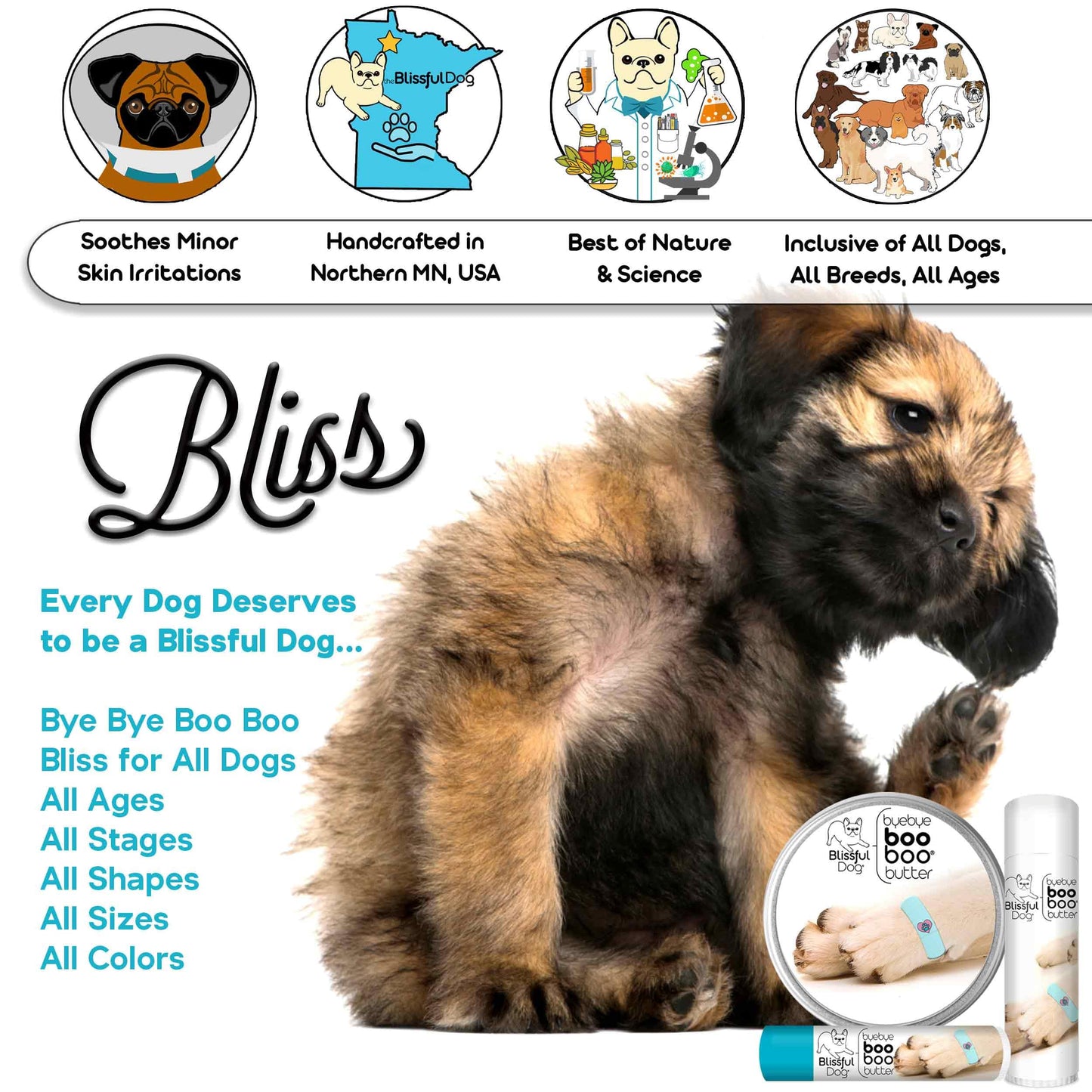 The Blissful Dog Curly-Coat Retriever Boo Boo Butter, 1-Ounce Beauty and Personal Care The Blissful Dog