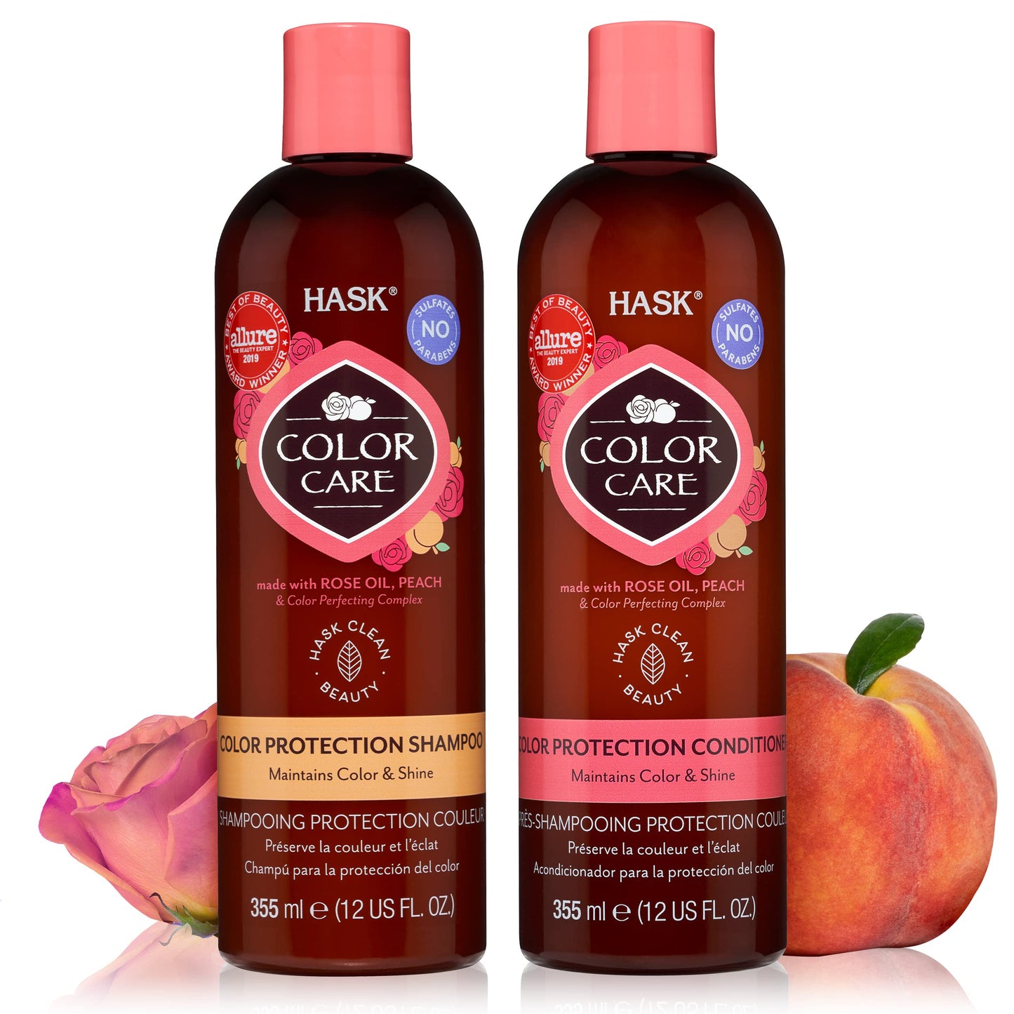HASK Color Care Shampoo + Conditioner Set for Color-Treated Hair | Sulfate-Free, Paraben-Free, Gluten-Free, Vegan, Cruelty-Free, Color Safe | 12oz Beauty & Personal Care HASK