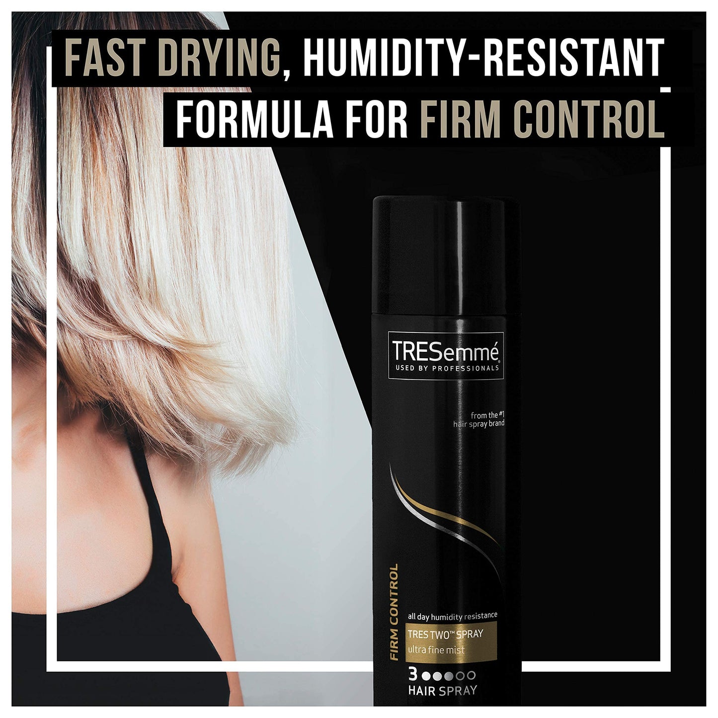 Firm Control Hair Spray Bottle - Anti Frizz Spray for All Hair Texture | All Day Humidity Control Hairspray for Women with Ultra Fine Mist & Floral Beauty & Personal Care Lovely Annie