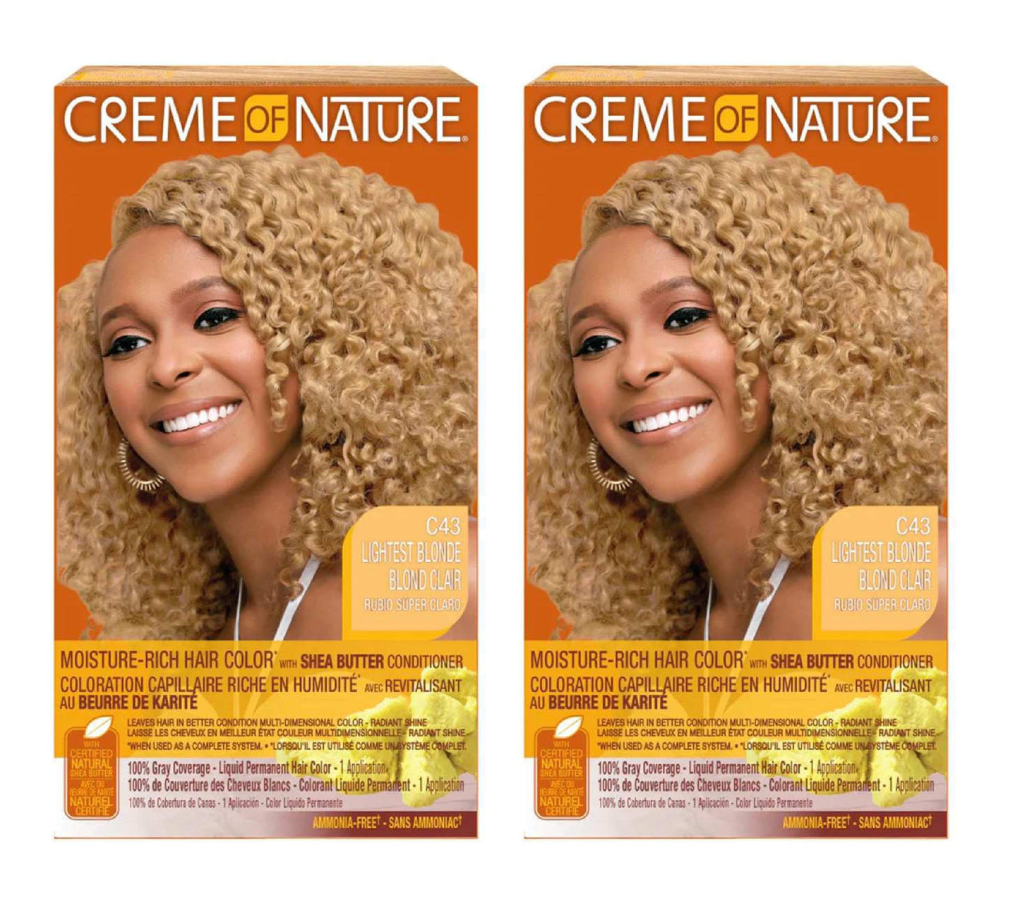 Creme Of Nature Color C43 Lightest Blonde Kit (2 Pack) Beauty & Personal Care Creme of Nature