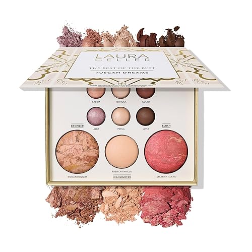 LAURA GELLER NEW YORK The Best of the Best Baked Palette - Tuscan Dreams - Full Size - Includes Bronzer, Blush, Highlighter and 6 Eyeshadows Beauty & Personal Care LAURA GELLER NEW YORK