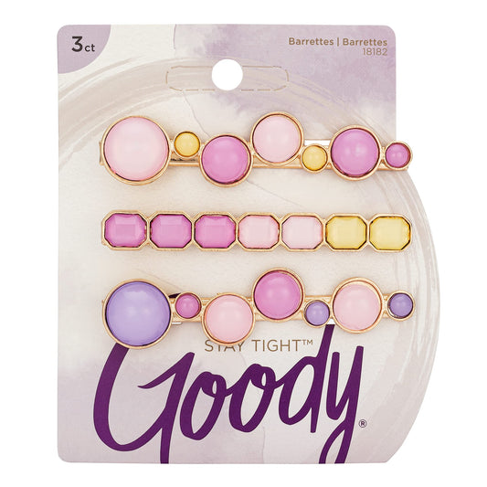 Goody Womens Hair Barrettes - Assorted Watercolor - Slideproof and Lock In Place - Suitable for All Hair Types - Pain Free Hair Accessories for Women Beauty & Personal Care GOODY