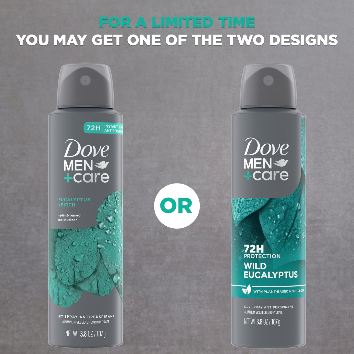 Dove Men+Care Antiperspirant Dry Spray 72H Protection Eucalyptus + Birch With a Plant-Based moisturizer 3.8 OZ Beauty & Personal Care Dove