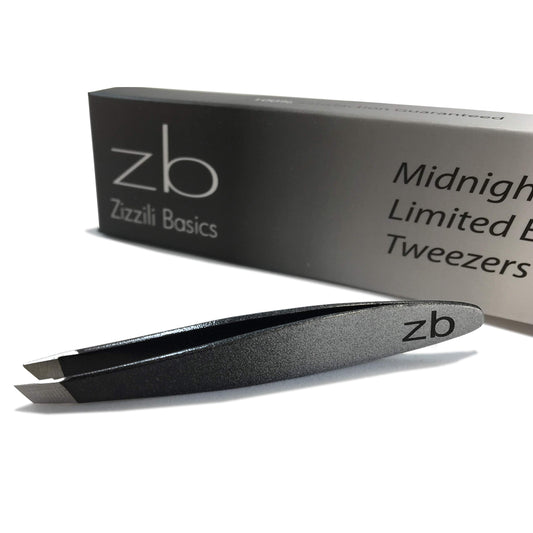 Zizzili Basics Mini Slant Tweezers - Best Tweezers for Eyebrow, Facial Hair Removal and your Precision Needs (Midnight Ombre) Beauty & Personal Care Zizzili Basics