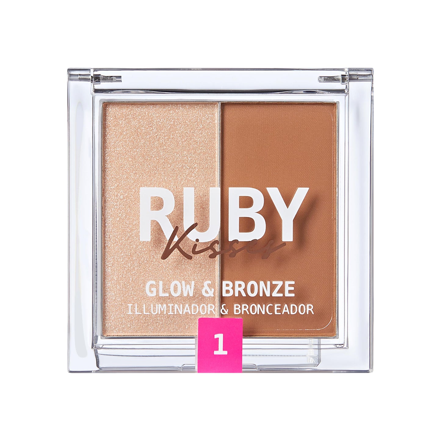 Ruby Kisses Glow & Bronze Highlighter/Bronzer Duo, 2 -in-1 Gel to Powder Illuminating Highlight + Silky Matte Bronzer, Contour & Sculpt for Luminous Beauty & Personal Care Ruby Kisses