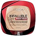 L'Oreal Paris Infallible Fresh Wear Foundation in a Powder, Up to 24H Wear, Ivory, 0.31 oz. Beauty & Personal Care L'Oreal Paris