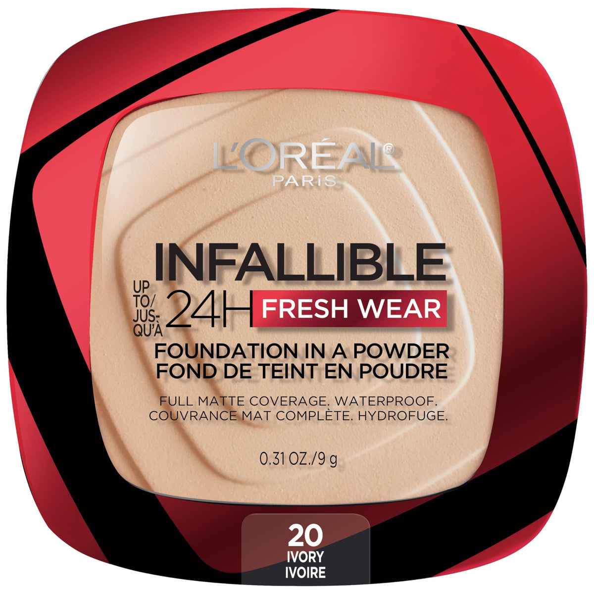 L'Oreal Paris Infallible Fresh Wear Foundation in a Powder, Up to 24H Wear, Ivory, 0.31 oz. Beauty & Personal Care L'Oreal Paris