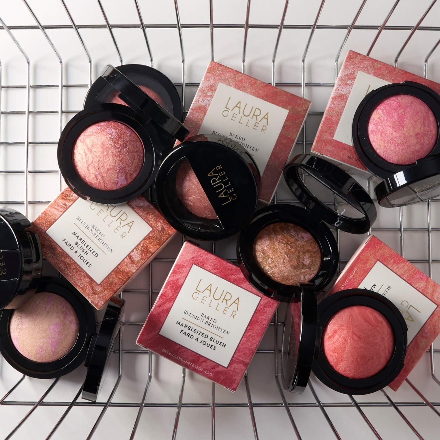 LAURA GELLER NEW YORK Baked Blush-n-Brighten Marbleized Blush - Sunswept - Creamy Lightweight - Satin Finish Beauty & Personal Care LAURA GELLER NEW YORK