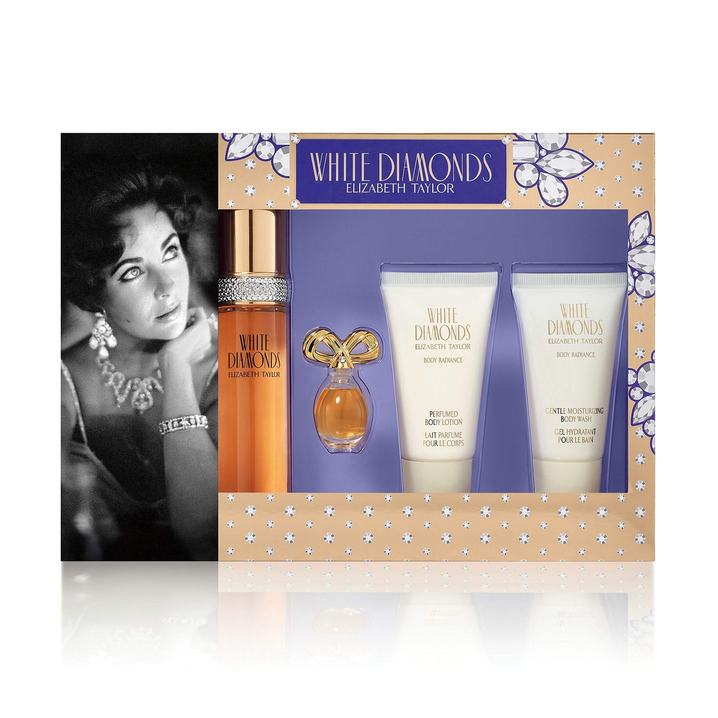 WHITE DIAMONDS by Elizabeth Taylor 4 Piece Gift Set with 1.7 EDT SPRAY for Women Beauty & Personal Care Elizabeth Taylor