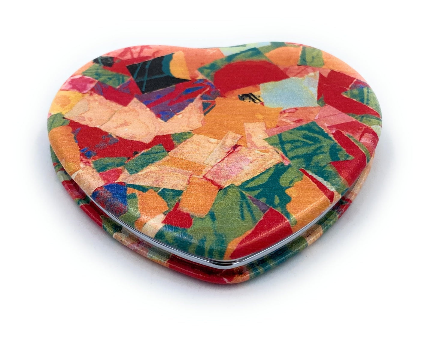 Aeisage Compact Mirror Heart Shape Pocket Mirror Floral Purse Mirror Small Travel Mirror Abstractive Art Print Meaningful Gift for Women Beauty & Personal Care Aeisage