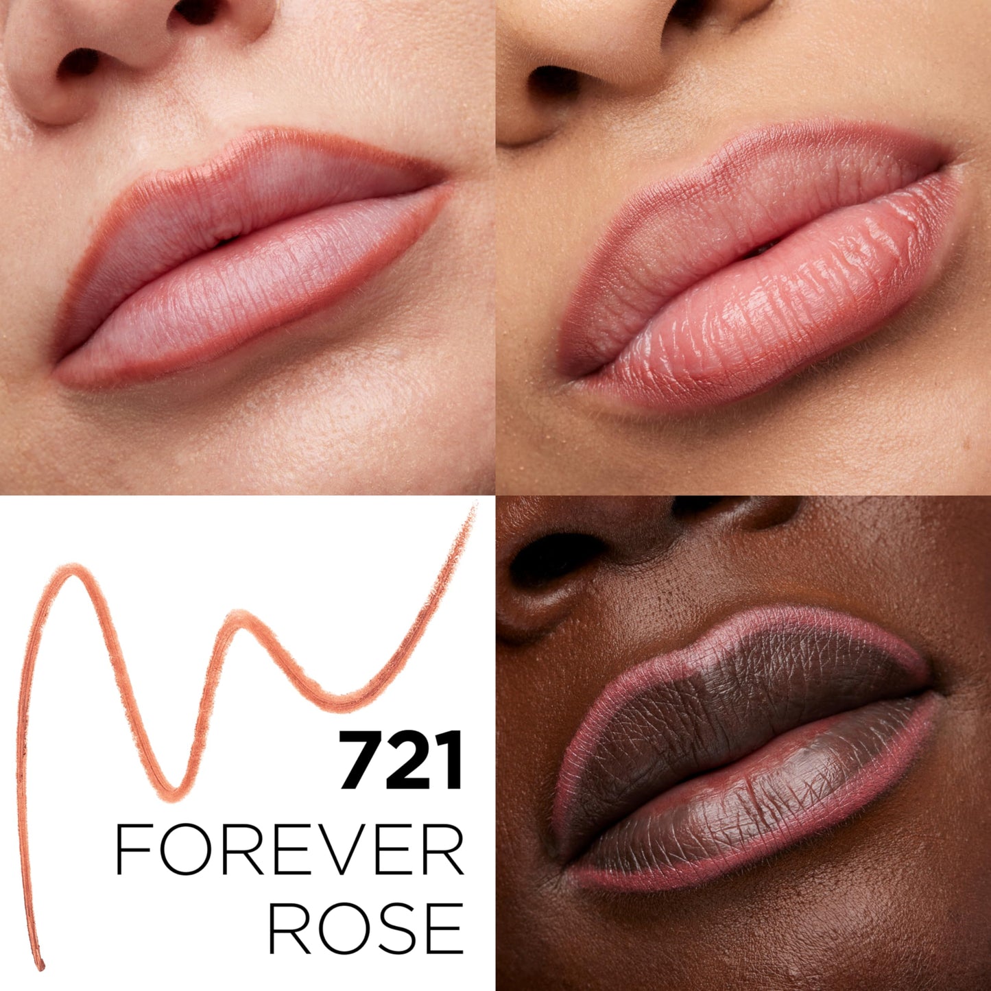 L'Oreal Paris Colour Riche Lip Liner Pencil, Creamy Lip Liner with Omega 3 and Vitamin E, 721 Forever Rose (Deep Berry Rose) Beauty & Personal Care L'Oreal Paris
