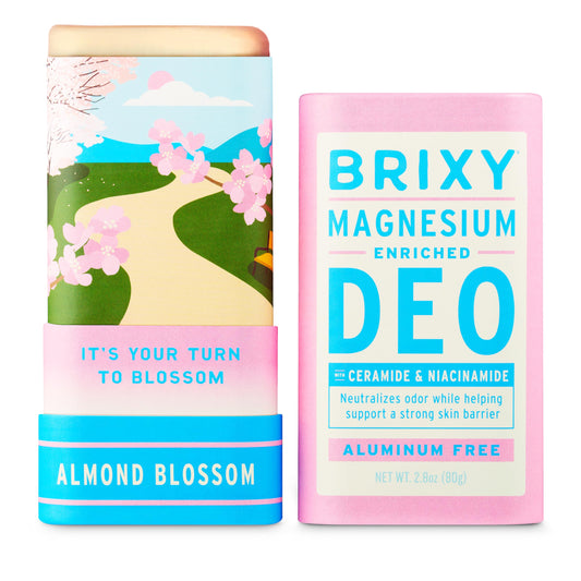 BRIXY Magnesium Deodorant, Ceramide & Niacinamide, Aluminum Free, Baking Soda Free, Plastic Free Packaging, Vegan and Certified Cruelty Free, Patent Beauty and Personal Care BRIXY