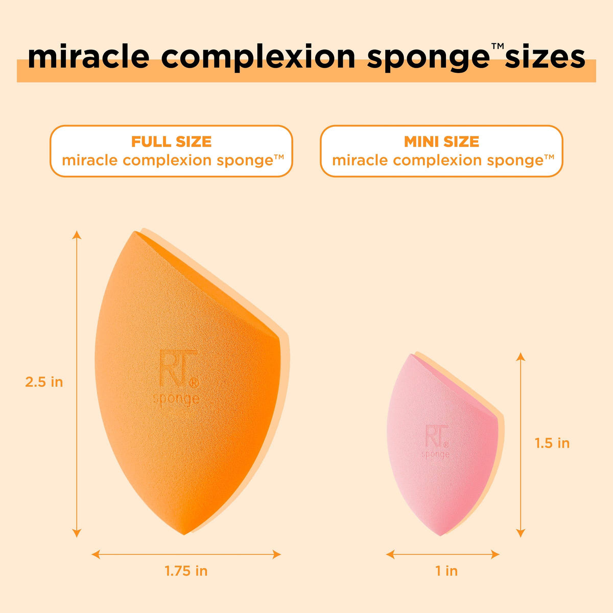 Real Techniques Mini Miracle Complexion Sponge for Makeup, 4 Count
