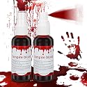 2 PACK Blood Splatter Fake Blood Washable,Halloween Fake Blood Spray Eye Blood Drops Body Paint,Fake Blood for Clothes and Zombie Monster Vampire Beauty & Personal Care Js2U ZW