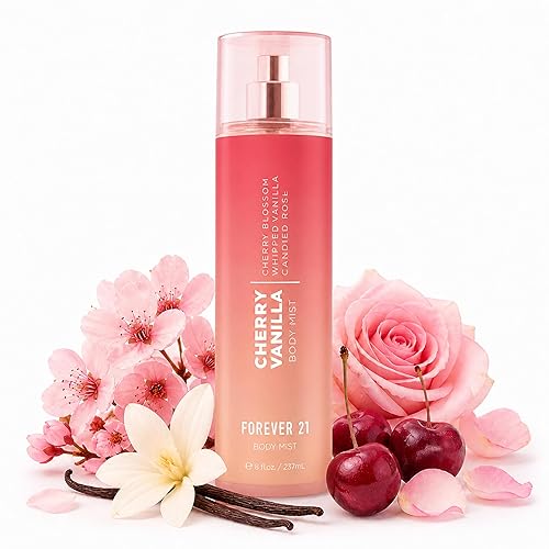 Forever 21 Cherry Vanilla Body Spray Mist | Lightweight & Sweet Everyday Scent | Sweet Body Spray with Cherry Blossom Top Notes, Whipped Vanilla Beauty & Personal Care Forever 21
