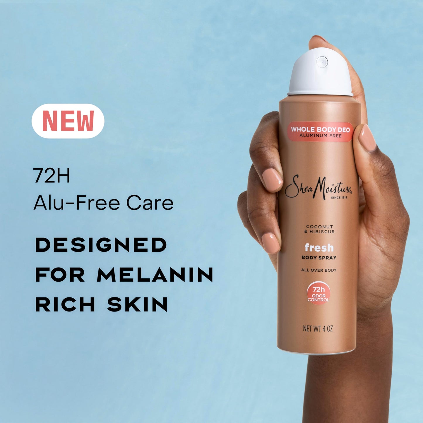 SheaMoisture Whole Body Deodorant Spray Fresh 72h Odor Control Aluminum Free 4 oz Beauty and Personal Care Shea Moisture