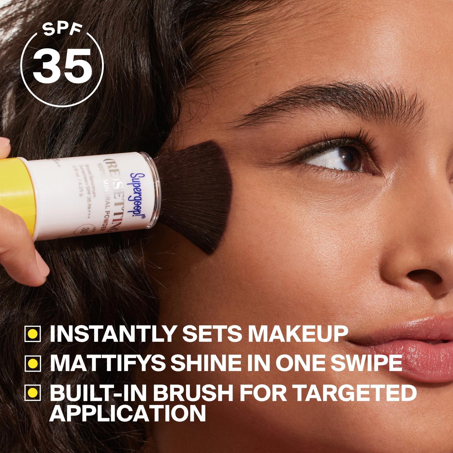 Supergoop! (Re)setting 100% Mineral Powder For Makeup, Translucent - 0.15 oz - Broad Spectrum SPF 35 PA+++ Sunscreen - With Ceramides, Olive Beauty & Personal Care Supergoop!