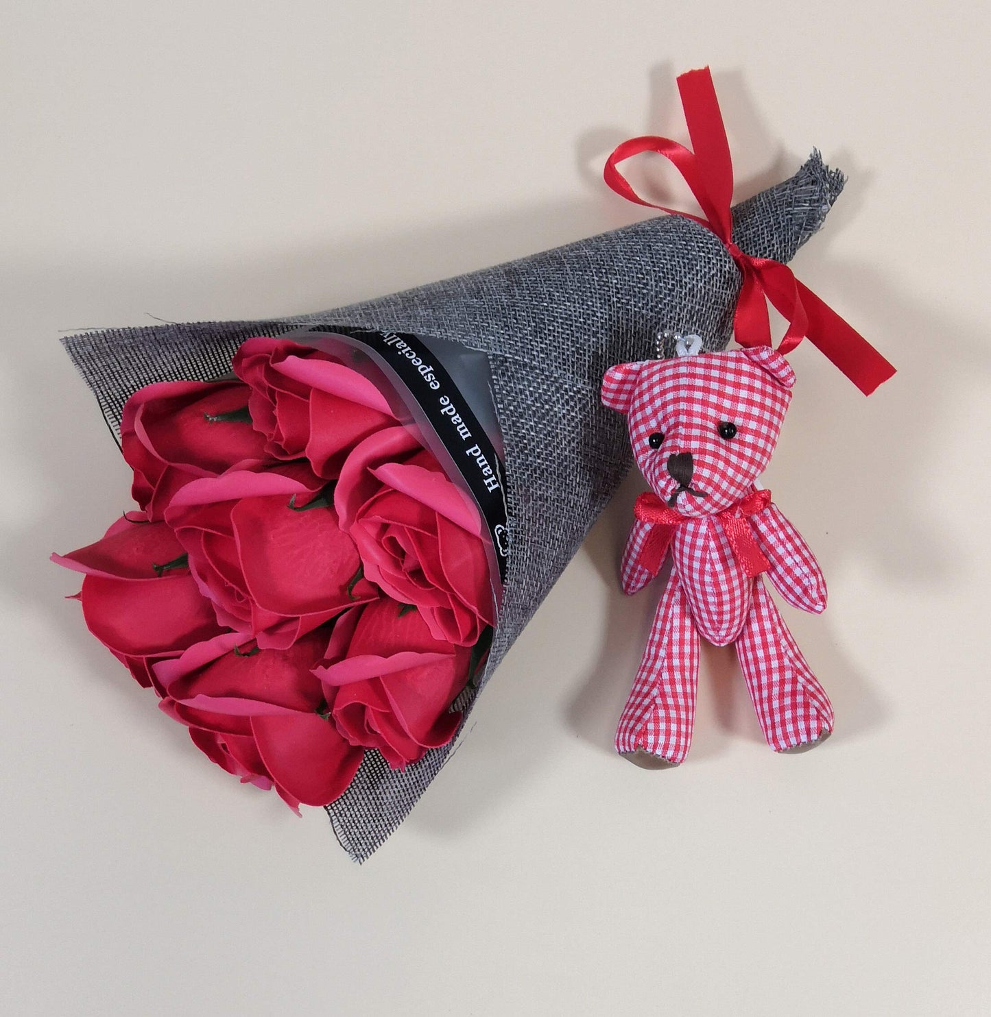 Abbie Home Rose Bouquet 7 Scented Soap Flower Gift Box with Cute Teddy Bear for Her Girlfriend Teen Girls Anniversary, Birthdays, Valentine's Day Beauty & Personal Care Abbie Home