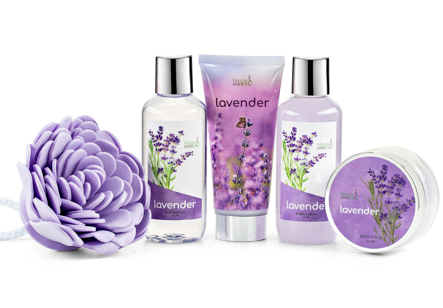 Lavender Bath and Body Gift Set in a Wicker Basket Calm & Relaxing Lavender Spa Gift Set for Women - Perfect Self-Care Gift for Valentiness, Birthdays Beauty and Personal Care Freida and Joe