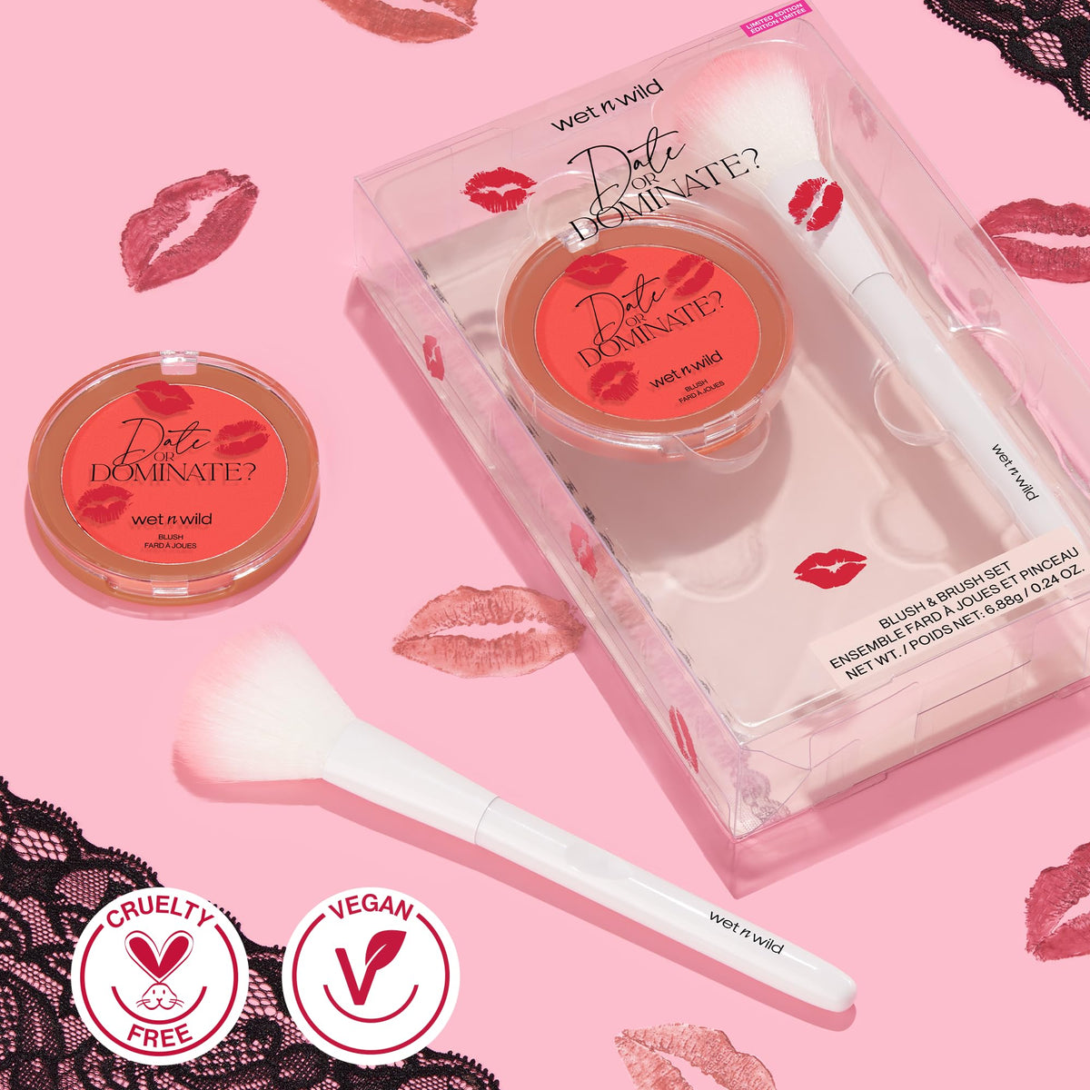 wet n wild Date Or Dominate Blush And Brush Set