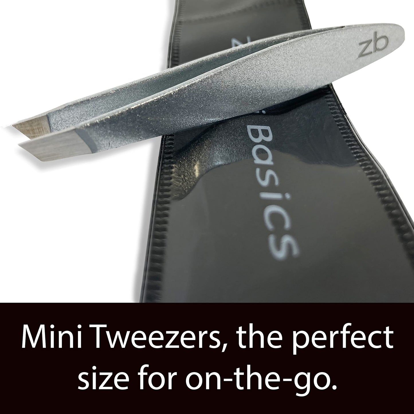 Zizzili Basics Mini Slant Tweezers - Best Tweezers for Eyebrow and Facial Hair Removal Beauty & Personal Care Zizzili Basics