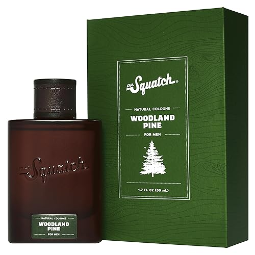Dr. Squatch Natural Cologne for Men - Scent-Lock Technology and Sustainably-Sourced Ingredients - Woodland Pine Cologne (1.7 fl oz) Beauty & Personal Care Dr. Squatch