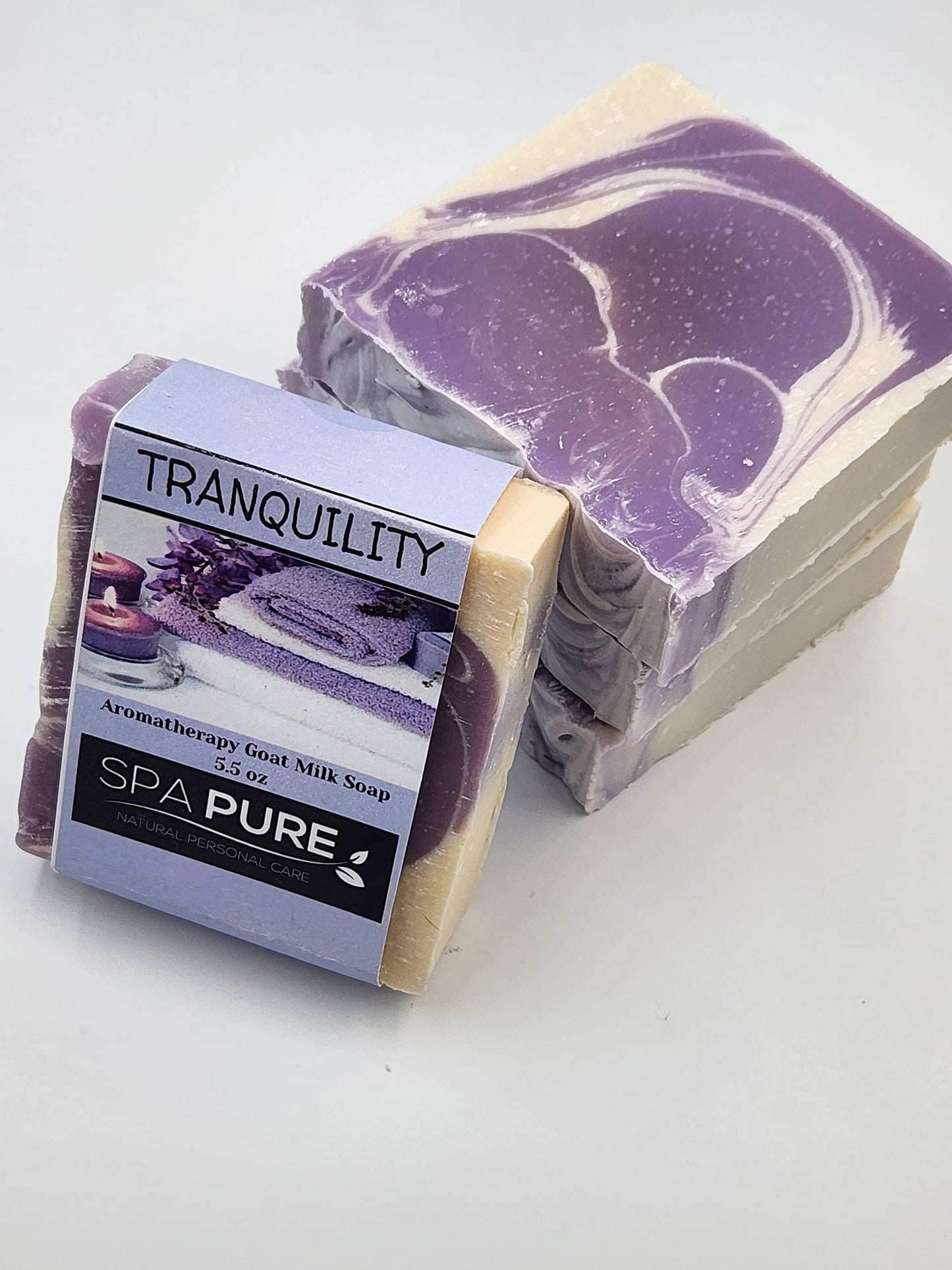 Spa Pure Aromatherapy Luxury Soap, made with plant based ingredients, essential oils, all natural, 5.5 oz each (Tranquility) Beauty & Personal Care Spa Pure