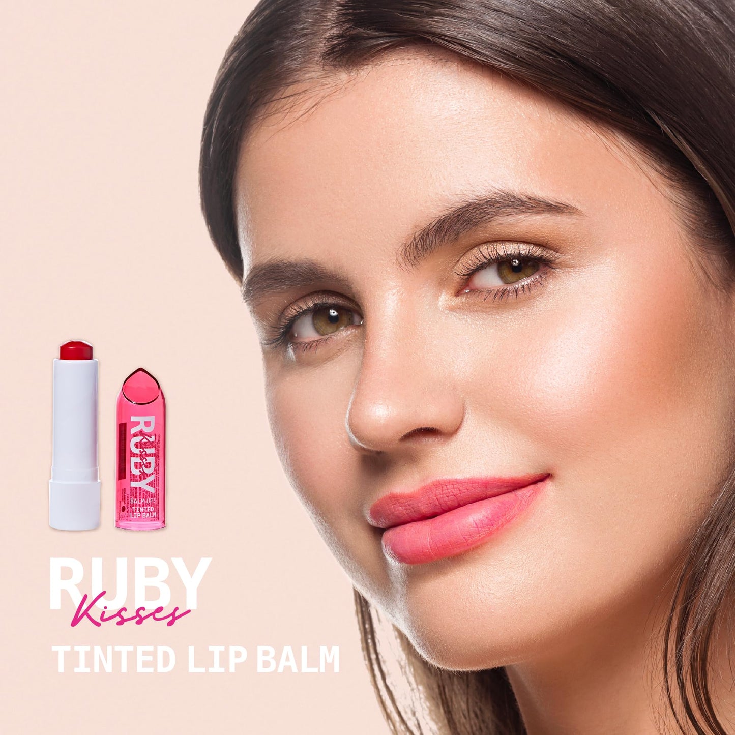 Ruby Kisses Balm Up Tinted Lip Balm, Non-Greasy Hydrating Formula, Nourishing Coconut Core & Vitamin E Infused, Lip Care with Natural Shine Beauty & Personal Care Ruby Kisses