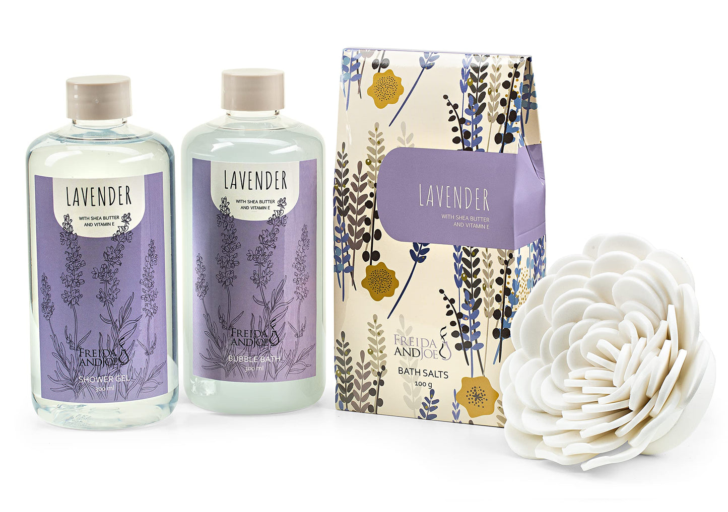Bath & Body Gift Set for Men and Women Spa Kit with Shea Butter, Vitamin E Reusable Beautiful Basket Perfect for Relaxation - Mother's Day Gift Beauty & Personal Care Freida and Joe